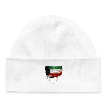 Kuwait Flag Dripping Art - Baby Organic Beanie - white - Front