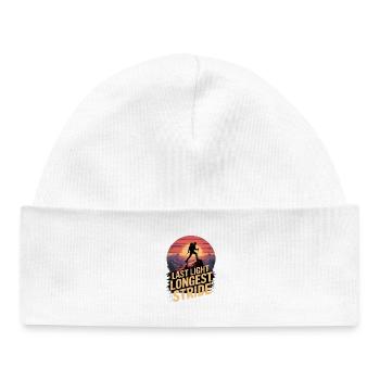 Dernier Soleil de la Marche La Plus Longue Lumière - Bonnet bébé bio - blanc - Devant
