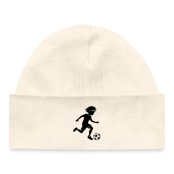Boys Soccer - Baby Organic Beanie - white - Front