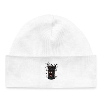 Angry Oil Tank Splash - Baby Organic Beanie - white - Front