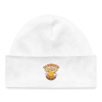 Litha Pagan Solstice d’été Midsommar - Bonnet bébé bio - blanc - Devant