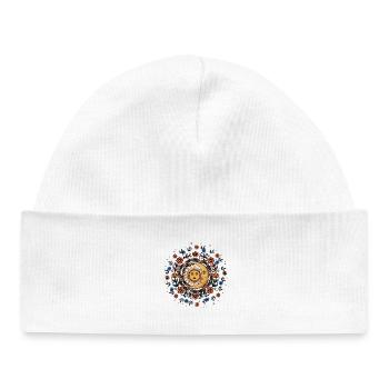 Litha Pagan Solstice d’été Midsommar - Bonnet bébé bio - blanc - Devant