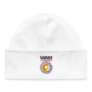 Litha Pagan Solstice d’été Midsommar - Bonnet bébé bio - blanc - Devant