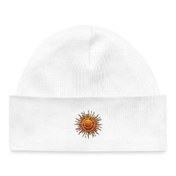 Litha Pagan Solstice d’été Midsommar - Bonnet bébé bio - blanc - Devant