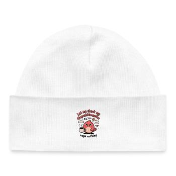 Let Me Check My Giveashitometer Nope Nothing - Baby Organic Beanie - white - Front
