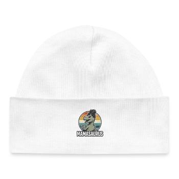 Mamasaurus Maman Maman Idée de cadeau Humour Drôle - Bonnet bébé bio - blanc - Devant