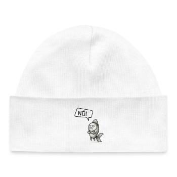 Sturer Fisch sagt NÖ! – Witziges Design - Baby Organic Mütze - Weiß - Vorne