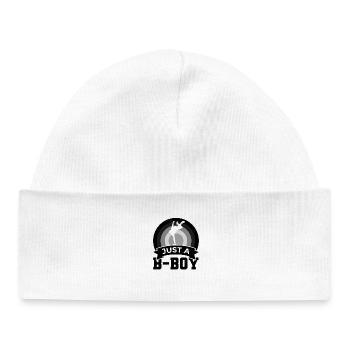 b boy - Baby Organic Beanie - white - Front