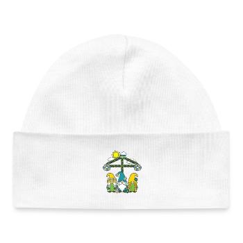 Litha Pagan Solstice d’été Midsommar - Bonnet bébé bio - blanc - Devant