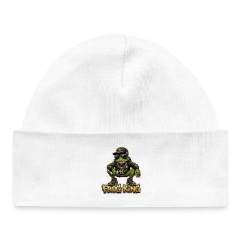 Roi grenouille Gangsters Vêtements de ville - Bonnet bébé bio - blanc - Devant