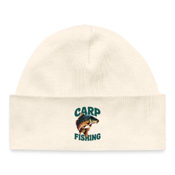 Pêche à la carpe - Bonnet bébé bio - blanc - Devant