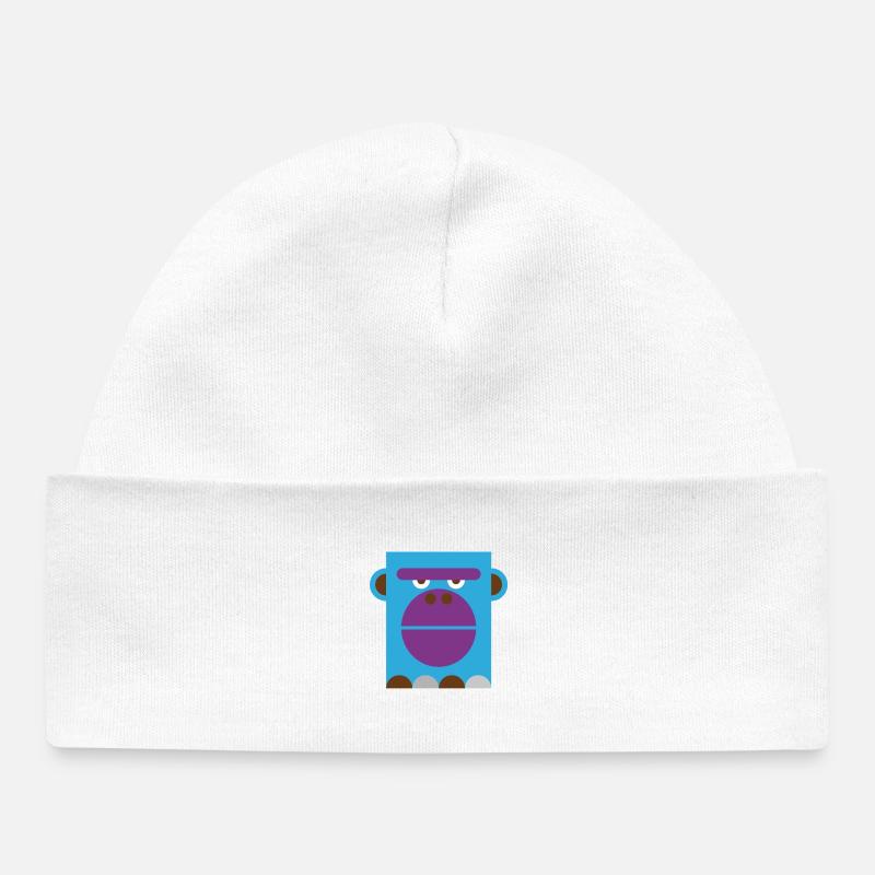Gorilla - Baby Organic Beanie - white