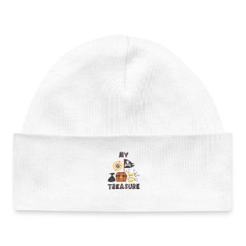 Le Trésor du Pirate - Bonnet bébé bio - blanc - Devant