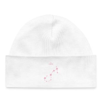 Scorpio Zodiac Sign Star Constellation Pastel Pink - Baby Organic Beanie - white - Front