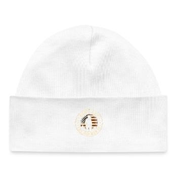 Ne lâche pas le Vieux - Bonnet bébé bio - blanc - Devant