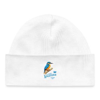 Conception de la nature des oiseaux martin-pêcheurs - Bonnet bébé bio - blanc - Devant