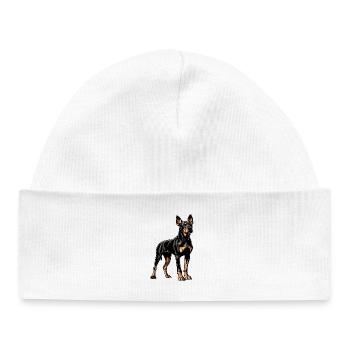 Doberman - Bonnet bébé bio - blanc - Devant
