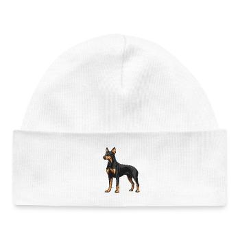 Doberman - Bonnet bébé bio - blanc - Devant