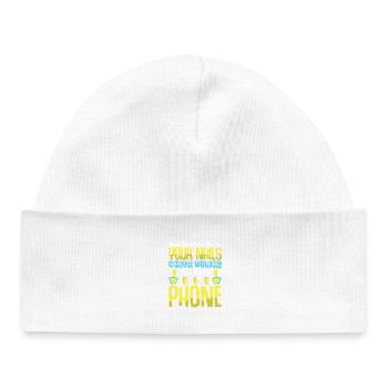 Nail Designer Nail Designer Cosmetics Nail Salon - Baby Organic Beanie - white - Front