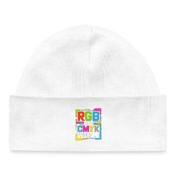Print Designer RGB In A CMYK World Print Expert - Baby Organic Beanie - white - Front