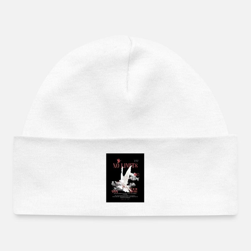 No Limits Motivational T-Shirt Mindset Discipline  - Bonnet bébé bio - blanc