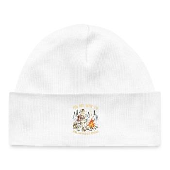 Camping Humor On My Way To Making Bad Decisions - Baby Organic Beanie - white - Front