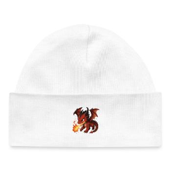 Rotdrache Feueratem - Baby Organic Mütze - Weiß - Vorne
