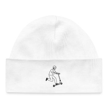 Trottinette cascade - Bonnet bébé bio - blanc - Devant