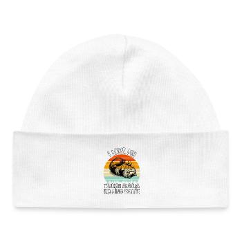 Drôle de chat angora turc - Bonnet bébé bio - blanc - Devant