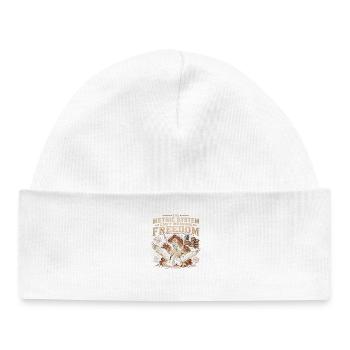 The metric system cannot measure freedom - Baby Organic Beanie - white - Front