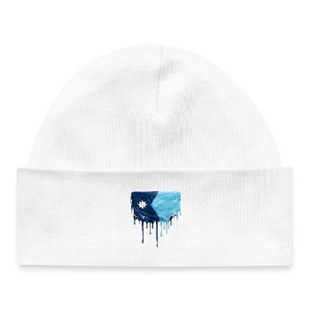 Leaking Flag of Minnesota - Baby Organic Beanie - white - Front
