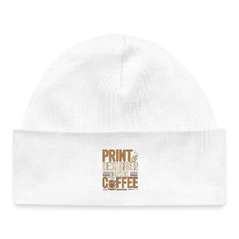 Print Designer Before Graphic Artist Coffee Lover - Baby Organic Beanie - white - Front