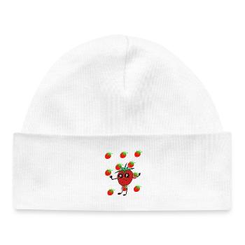 Fraises Fraises Fruits Kawaii - Bonnet bébé bio - blanc - Devant