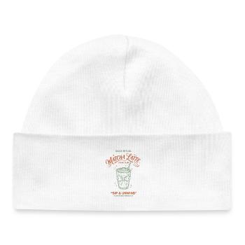 Tägliches Ritual Matcha Latte Social Club Schluck und - Baby Organic Mütze - Weiß - Vorne