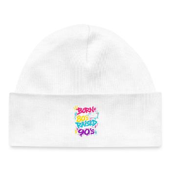 80s Boombox Neon Graffiti - Baby Organic Beanie - white - Front