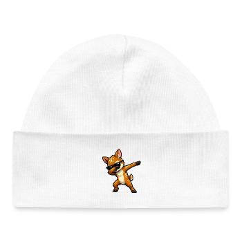 Dabbing Fawn - Baby Organic Beanie - white - Front