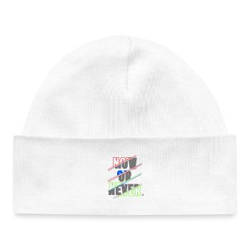 Aujourd’hui Ore Never Lettering - Bonnet bébé bio - blanc - Devant