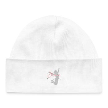 Silhouette de femmes dansantes avec inscription - Bonnet bébé bio - blanc - Devant