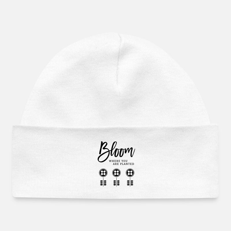 Fleurir - Bonnet bébé bio - blanc