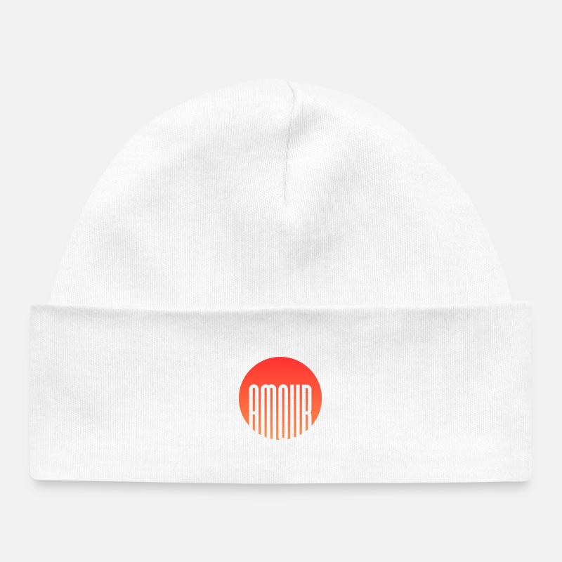 Amour  - Bonnet bébé bio - blanc