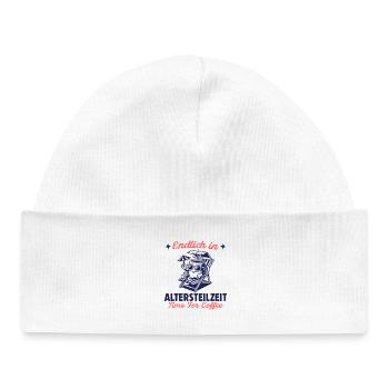 Finally time for coffee in partial retirement - Baby Organic Beanie - white - Front