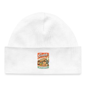 De A en haut | Ébullition du savon DIY - Bonnet bébé bio - blanc - Devant