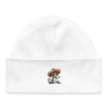 Sombrero drôle de caméléon - Bonnet bébé bio - blanc - Devant