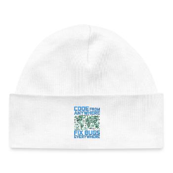 Remote Developer Code From Anywhere Remote Tech - Baby Organic Beanie - white - Front