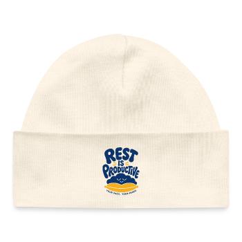 Rest Is Productive Mental Health - Baby Organic Mütze - Weiß - Vorne