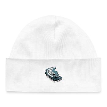 Elegant Motorboat Wave Adventure Lust - Baby Organic Beanie - white - Front