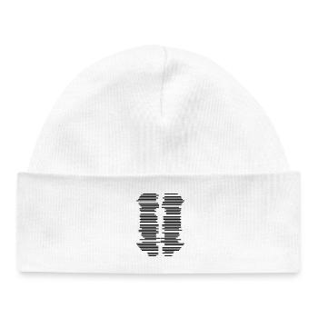 rayures graphique - Bonnet bébé bio - blanc - Devant