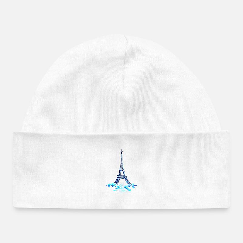 Tour Eiffel - Bonnet bébé bio - blanc