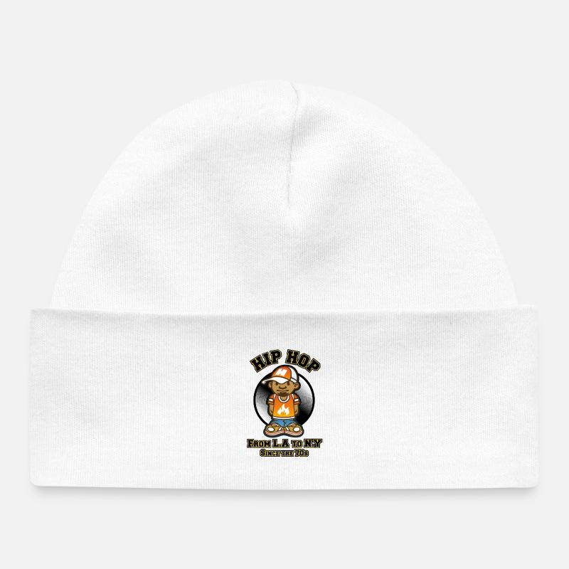 HIP HOP - Bonnet bébé bio - blanc
