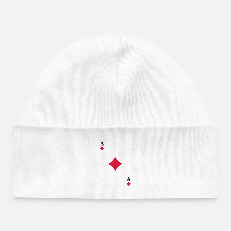 As de Carreau - Bonnet bébé bio - blanc
